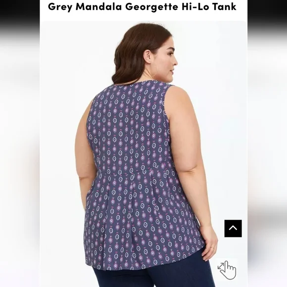 Torrid Purple Patterned Tank Top - Picture 7 of 9